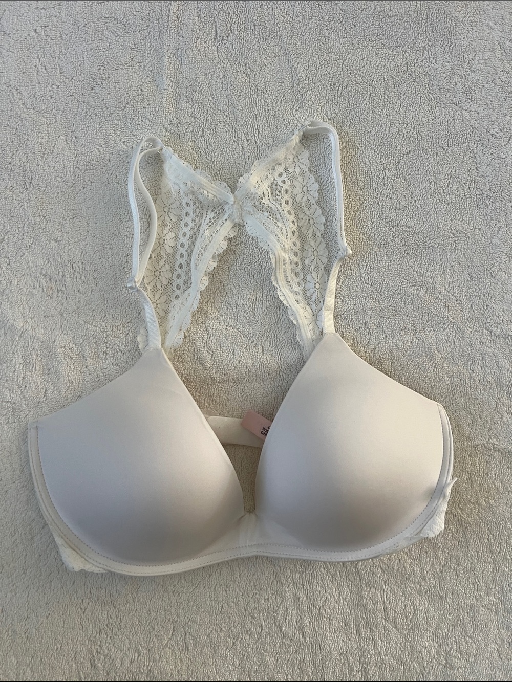 Victoria's Secret White Sexy Tee Daisy Lace Wireless Push-Up Bra